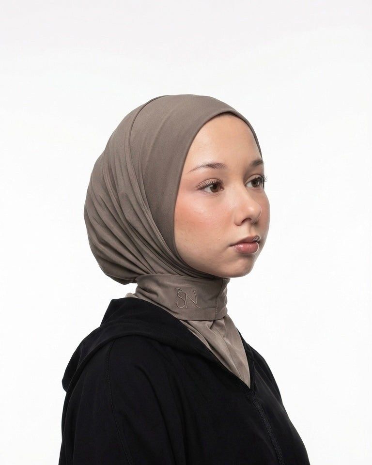 Instant Jersey Hijab - Truffle