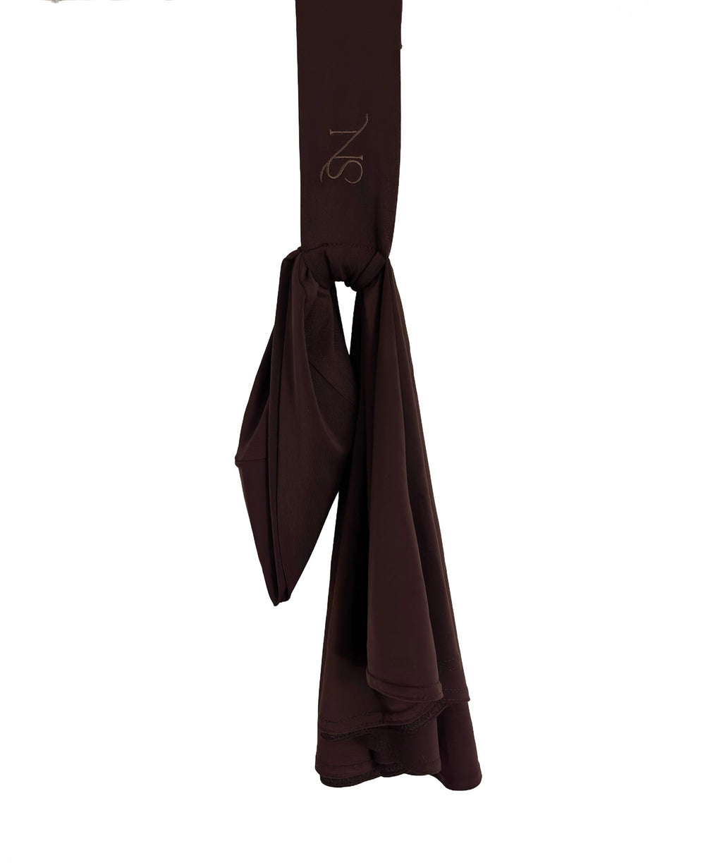 Instant jersey hijab - Espresso