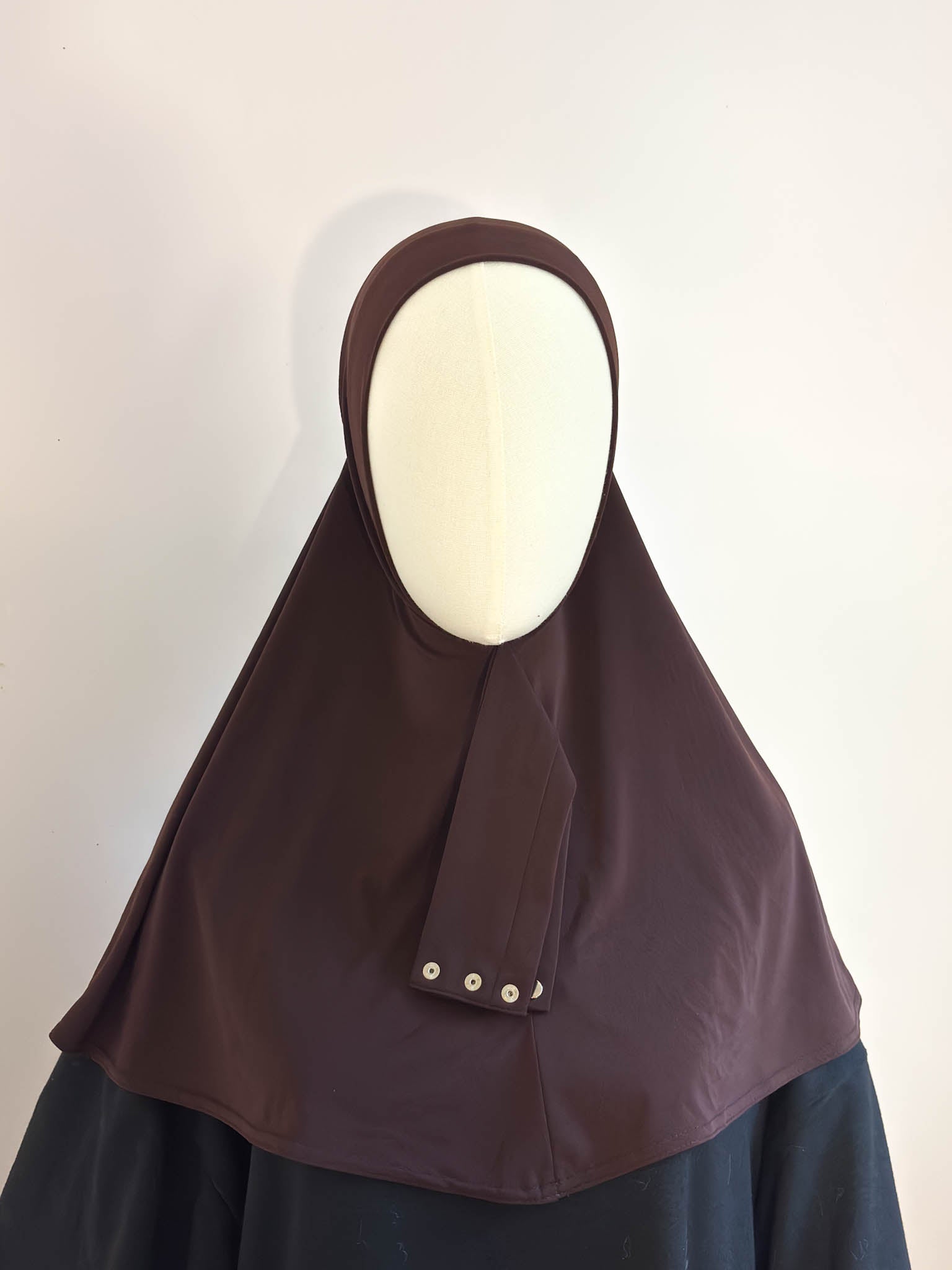 Instant jersey hijab - Espresso
